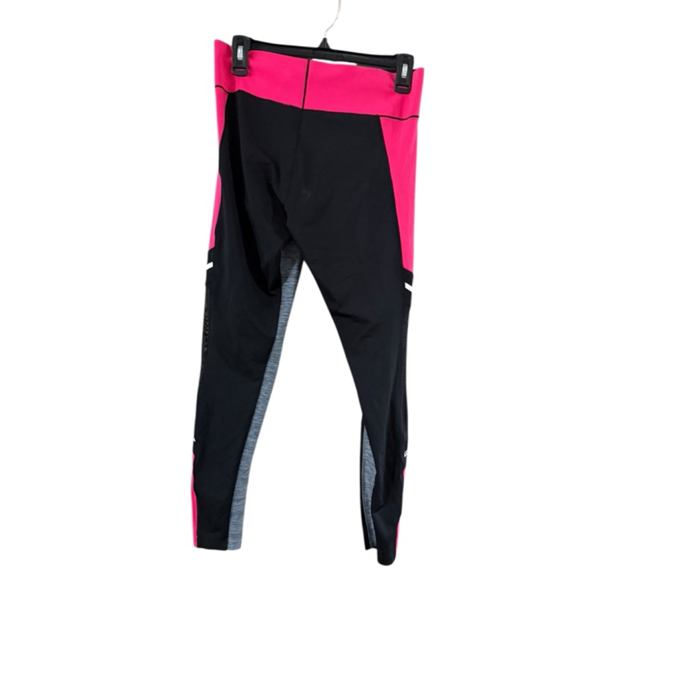 Women's PINK Black and Pink Color Block Leggings M - Picture 9 of 9